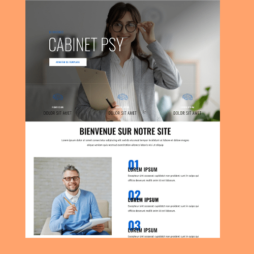 Modèle de site internet pour psychologues n°25