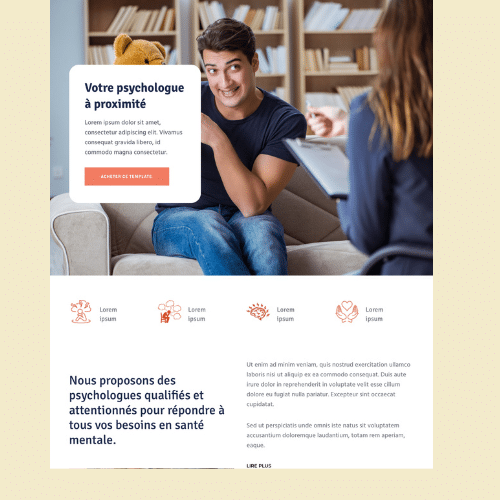 Modèle de site internet pour psychologues n°29