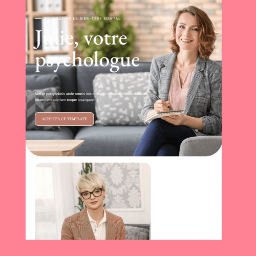 Modèle de site internet pour psychologues n°6