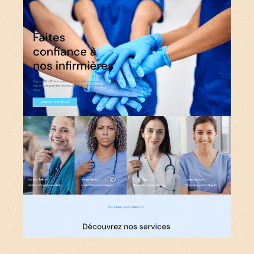 Modèle de site internet pour infirmière libérale n°12