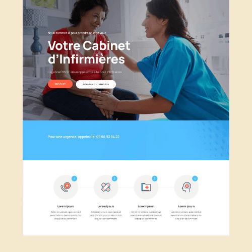 Modèle de site internet pour infirmière libérale n°20