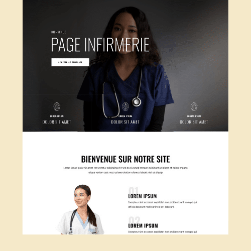 Modèle de site internet pour infirmière libérale n°25