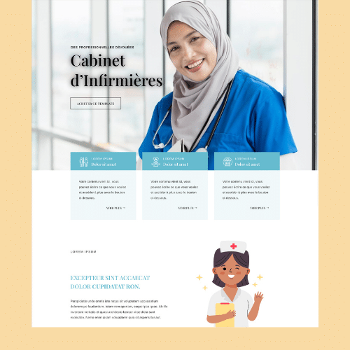 Modèle de site internet pour infirmière libérale n°26