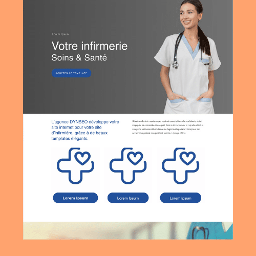 Modèle de site internet pour infirmière libérale n°28