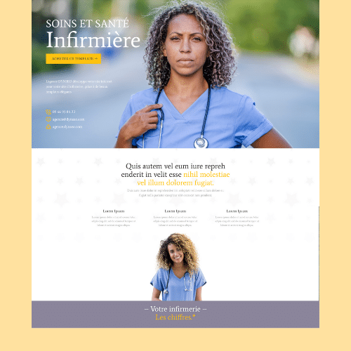 Modèle de site internet pour infirmière libérale n°29
