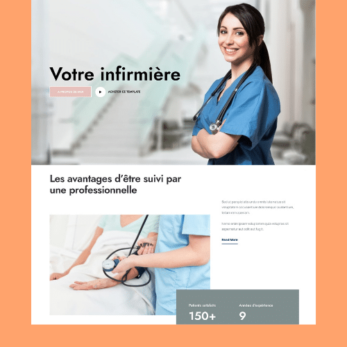 Modèle de site internet pour infirmière libérale n°7