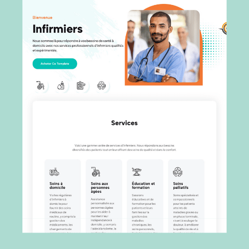 Modèle de site internet pour infirmière libérale n°30
