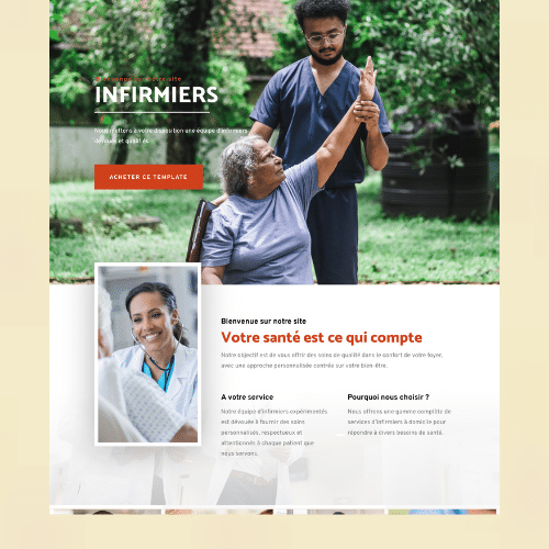 Modèle de site internet pour infirmière libérale n°32
