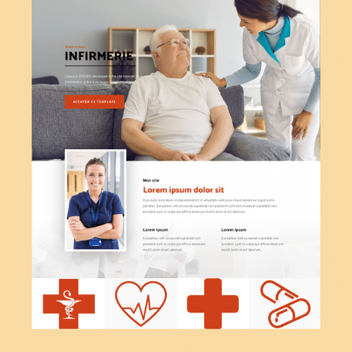 Modèle de site internet pour infirmière libérale n°9