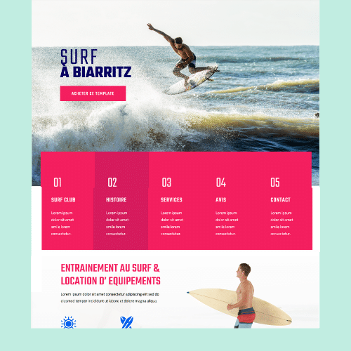 Modèle de site internet pour club de sport et activité de loisirs n°14