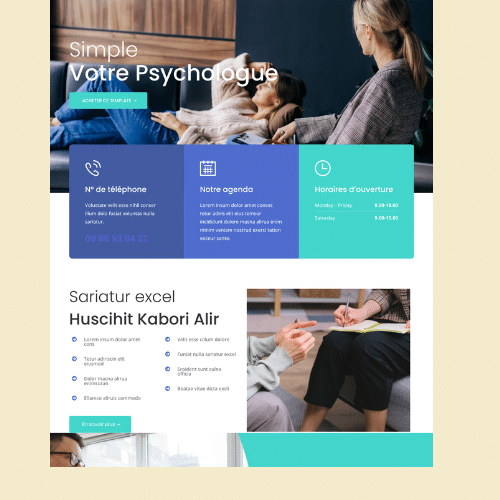 Modèle de site internet pour psychologues n°16
