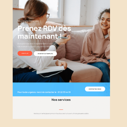 Modèle de site internet pour psychologues n°20