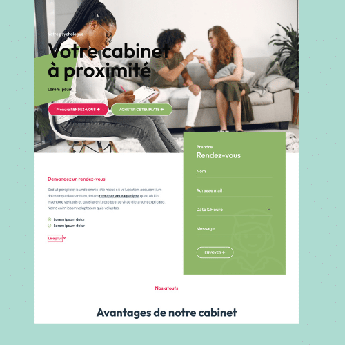Modèle de site internet pour psychologues n°24