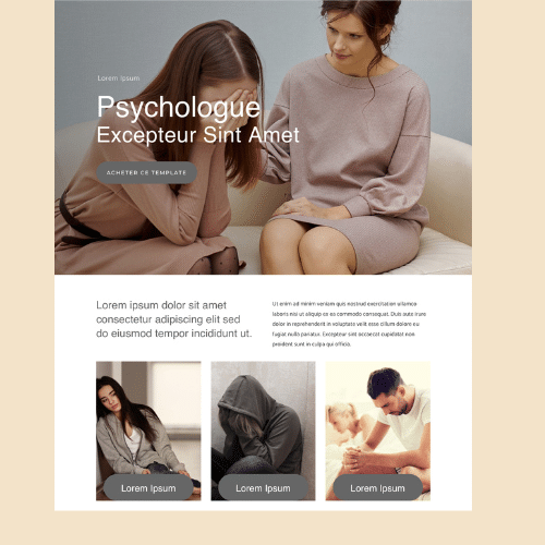 Modèle de site internet pour psychologues n°26