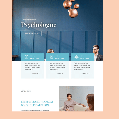 Modèle de site internet pour psychologues n°28