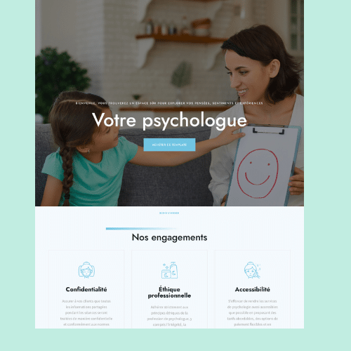 Modèle de site internet pour psychologues n°32