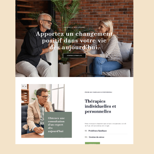 Modèle de site internet pour psychologues n°5