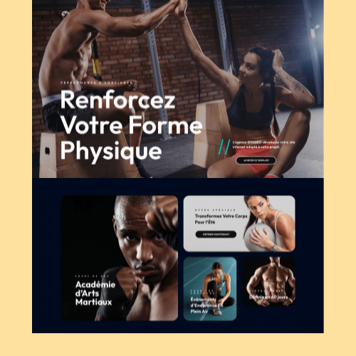 Modèle de site internet pour club de sport et activité de loisirs n°56