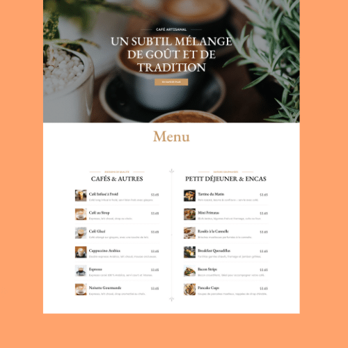 Modèle de site internet pour restaurant n°50
