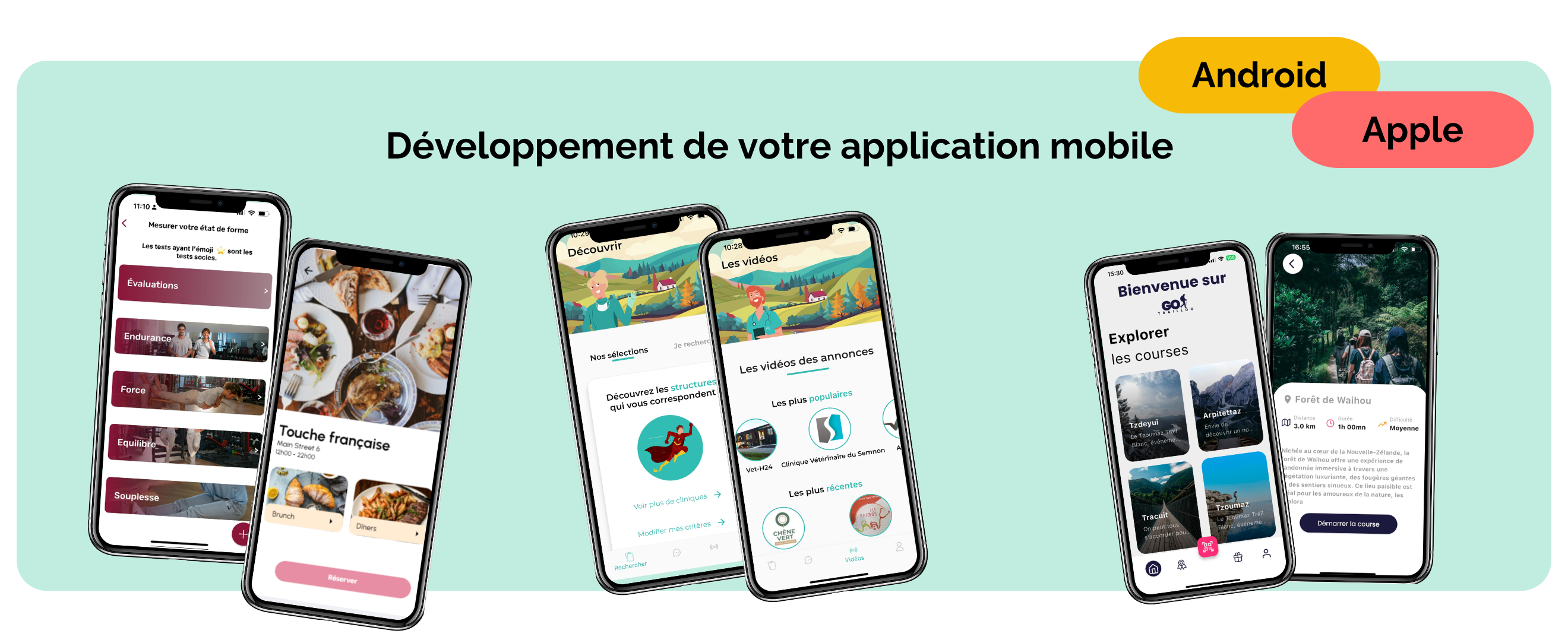 Développement d'application mobile sur mesure