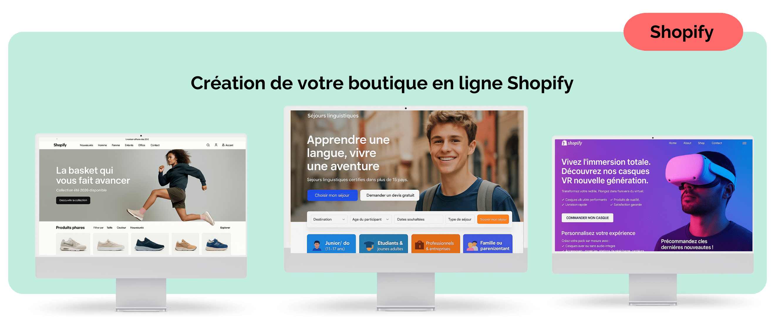 Création boutique Shopify professionnelle