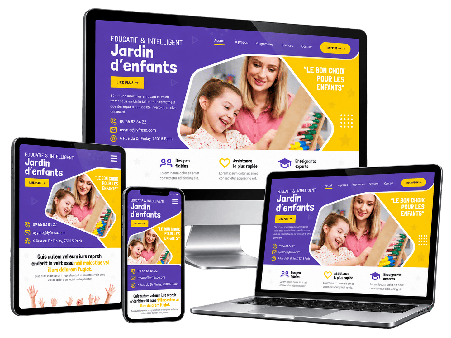 Exemples de sites, applications et plateformes éducatives développés par DYNSEO