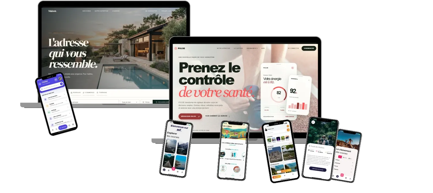 Réalisations de l'agence DYNSEO — sites web et applications mobiles