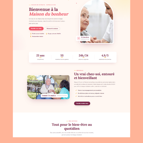 Modèle de site internet pour EHPAD et résidence senior n°1