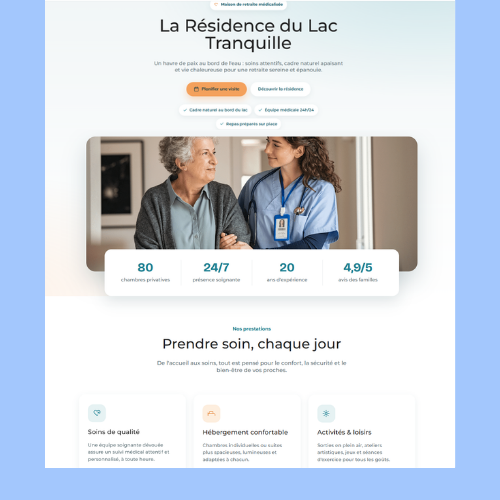 Modèle de site internet pour EHPAD et résidence senior n°15