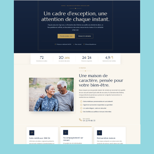 Modèle de site internet pour EHPAD et résidence senior n°4