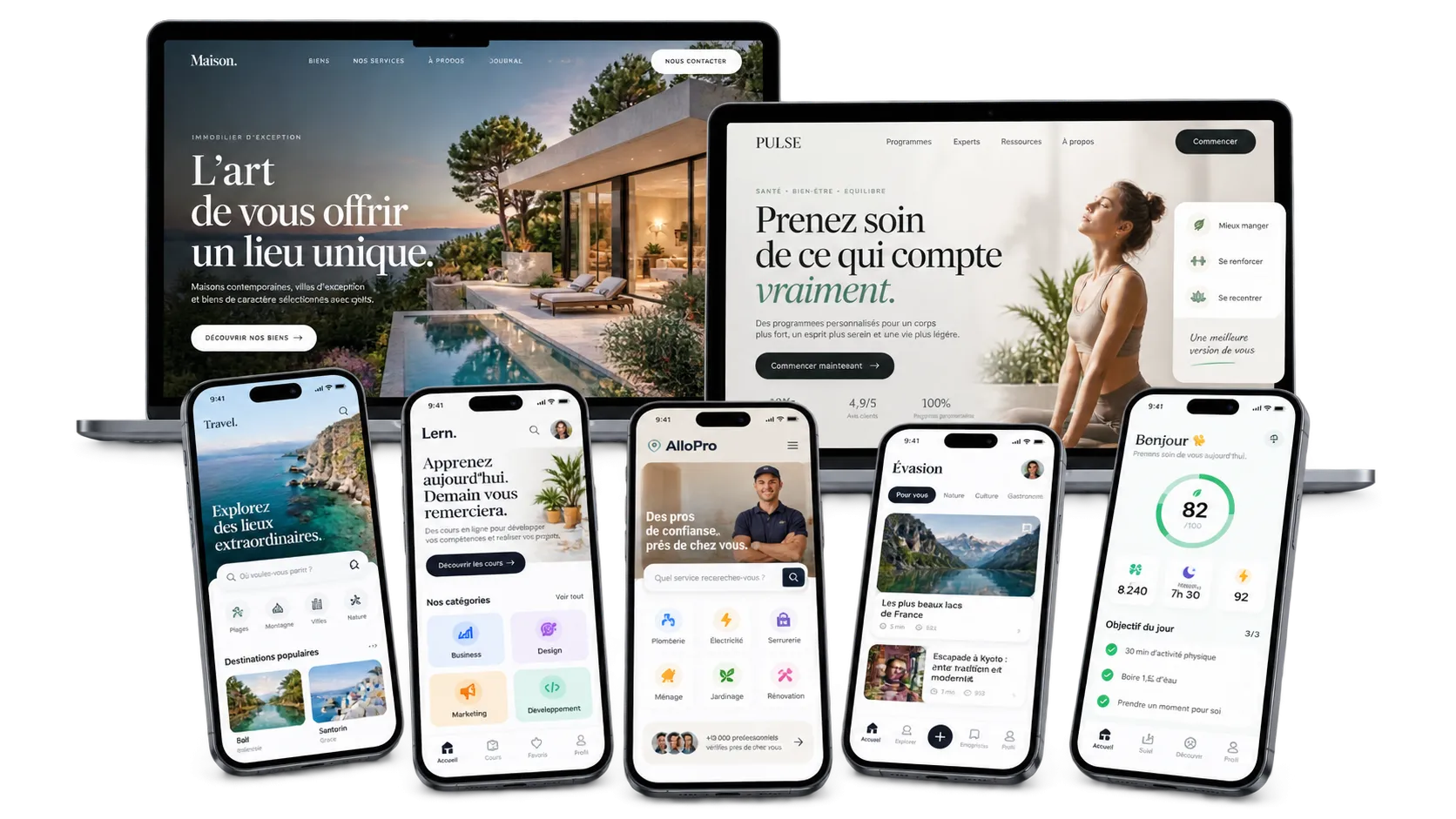 Réalisations de l'agence DYNSEO — sites web et applications mobiles