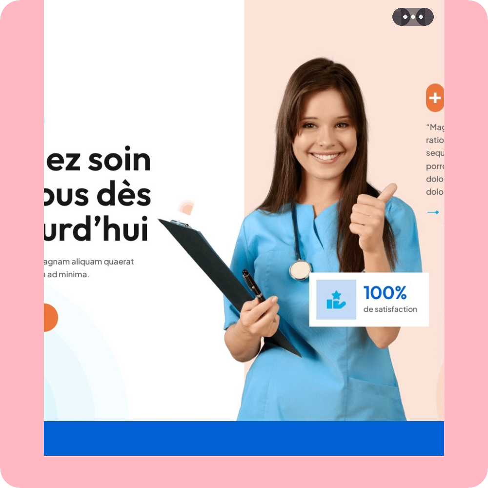 Modèle de site internet pour infirmière libérale n°10