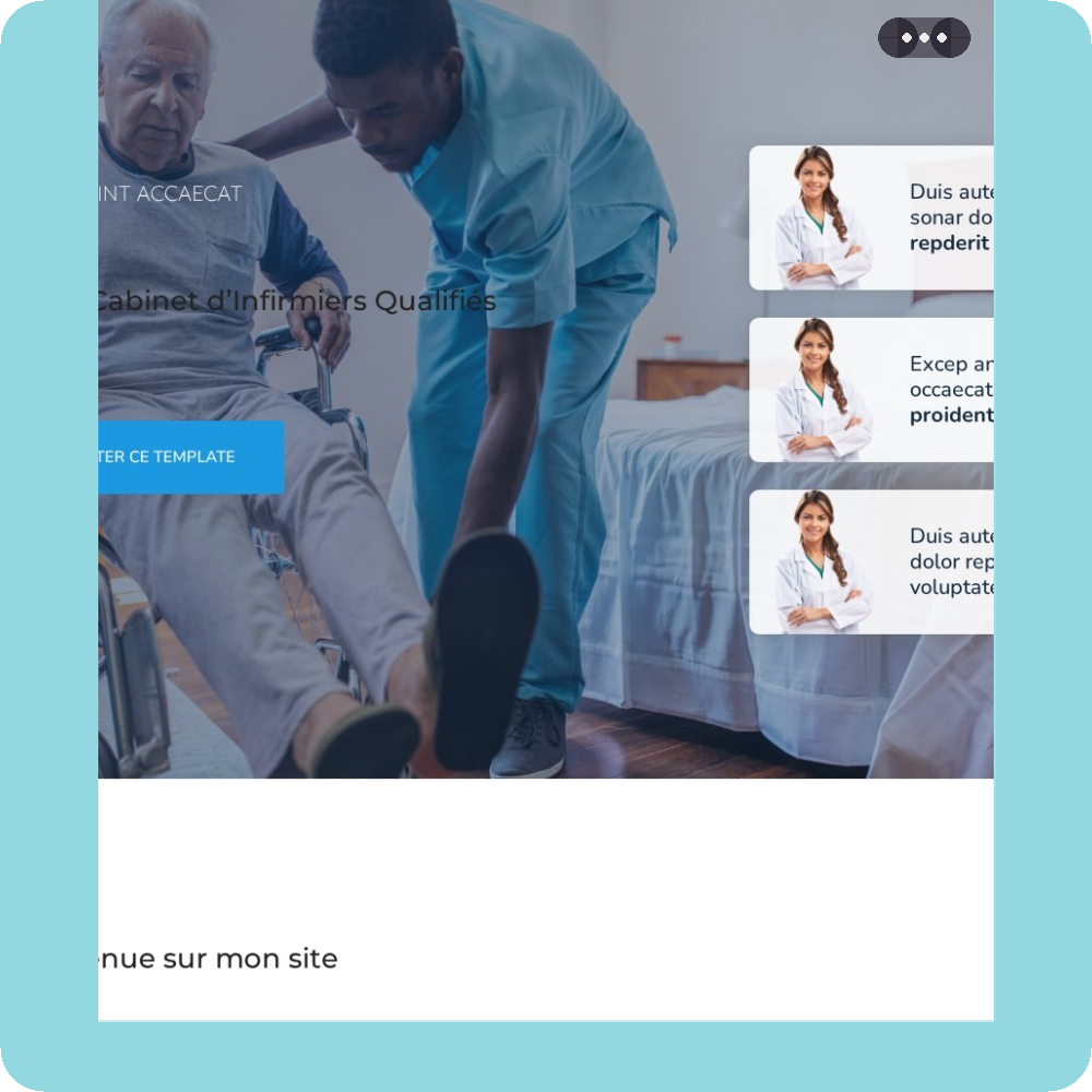 Modèle de site internet pour infirmière libérale n°11