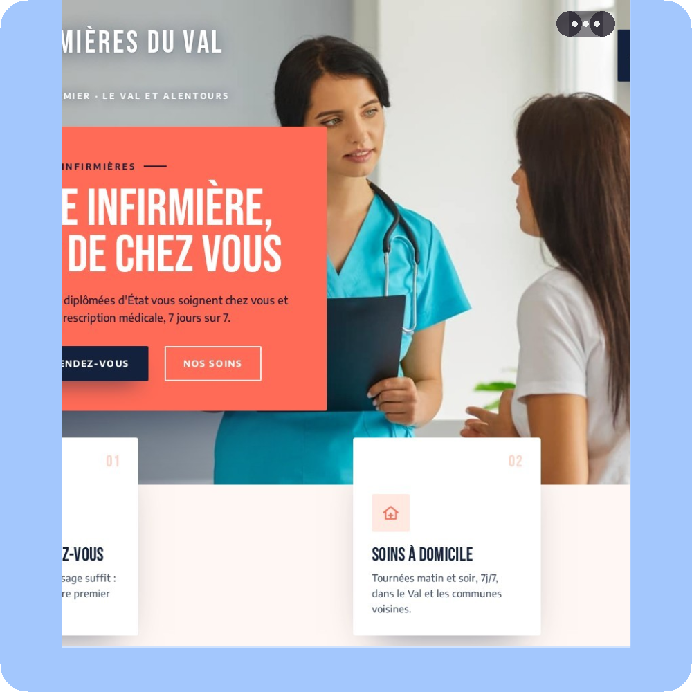 Modèle de site internet pour infirmière libérale n°14