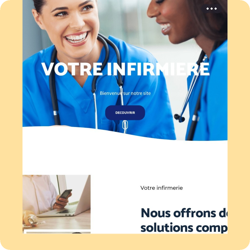 Modèle de site internet pour infirmière libérale n°22