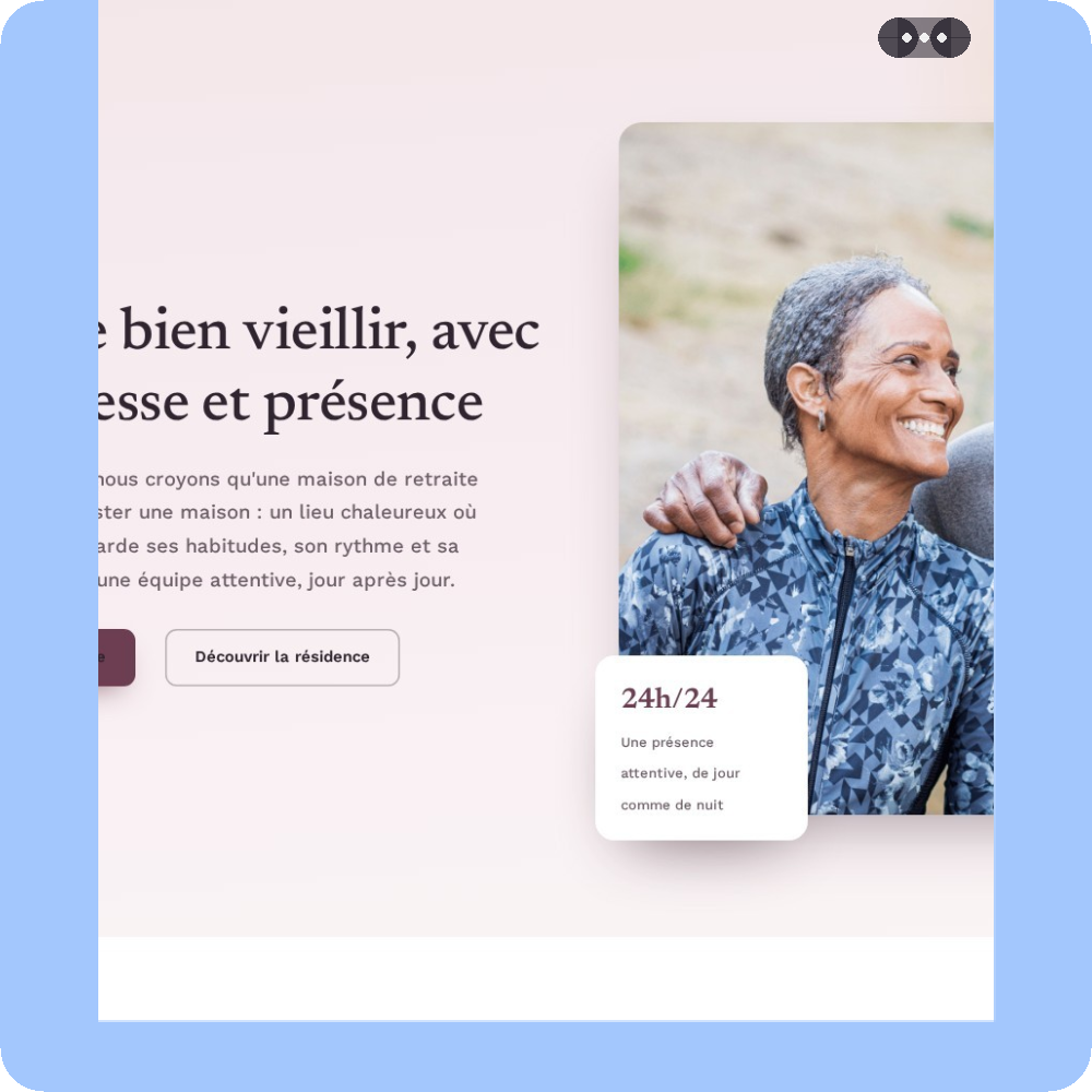 Modèle de site internet pour EHPAD n°5
