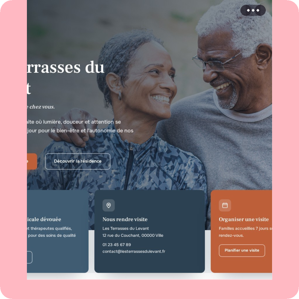 Modèle de site internet pour EHPAD n°11
