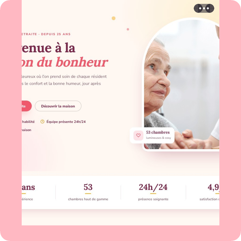 Modèle de site internet pour EHPAD n°1