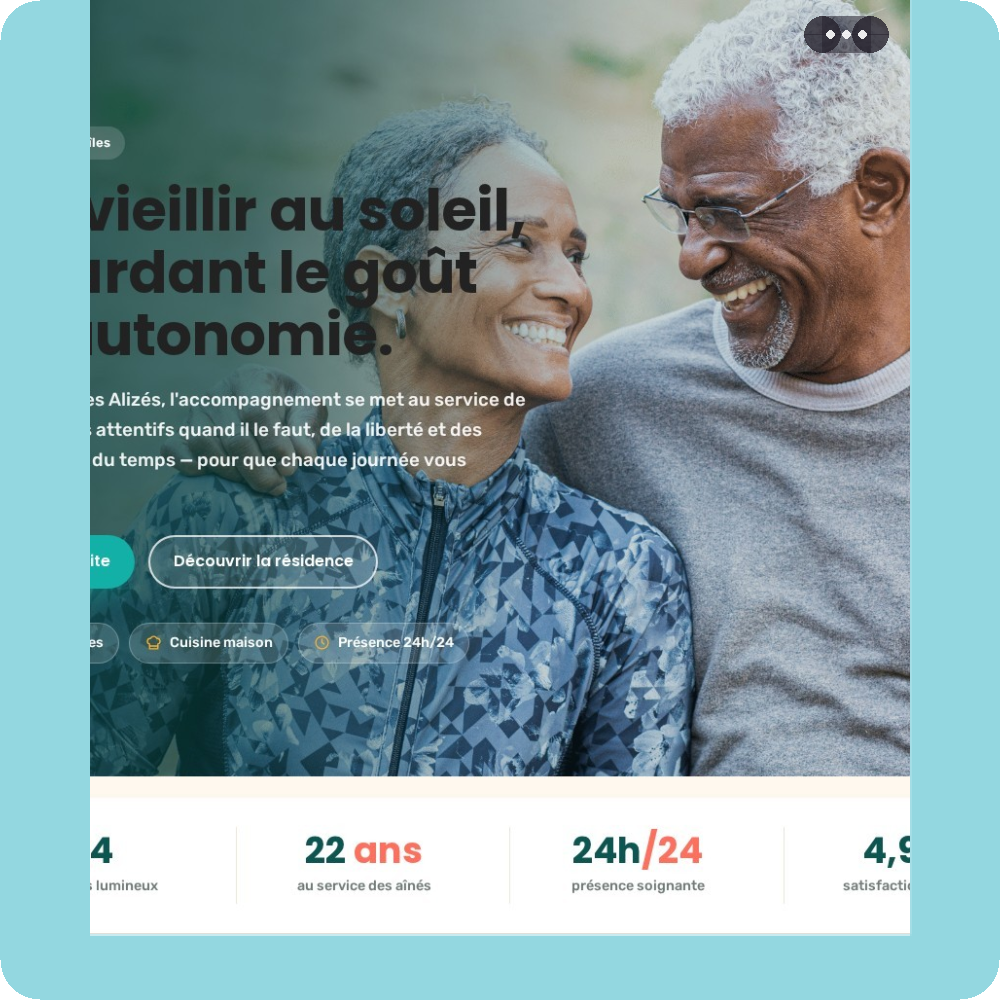 Modèle de site internet pour EHPAD n°2