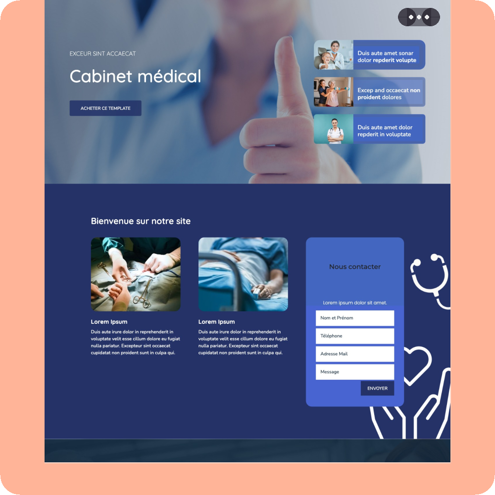 Modèle de site internet pour clinique et cabinet médical n°15
