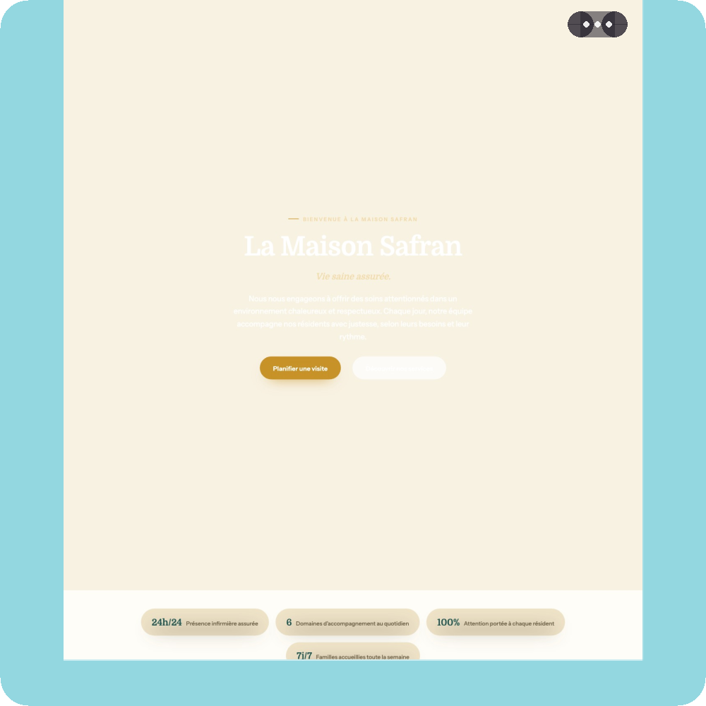 Modèle de site internet pour EHPAD n°12