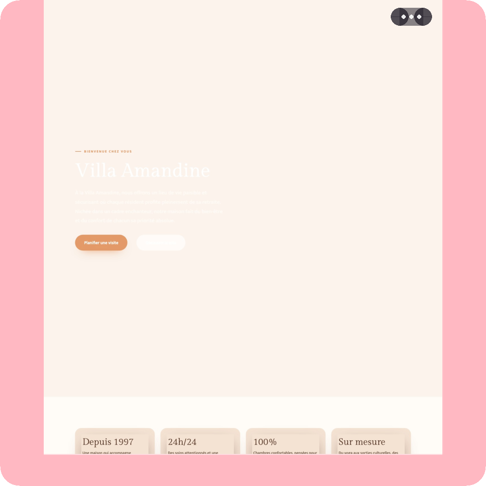 Modèle de site internet pour EHPAD n°16