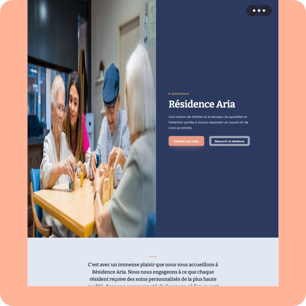 Modèle de site internet pour EHPAD n°19