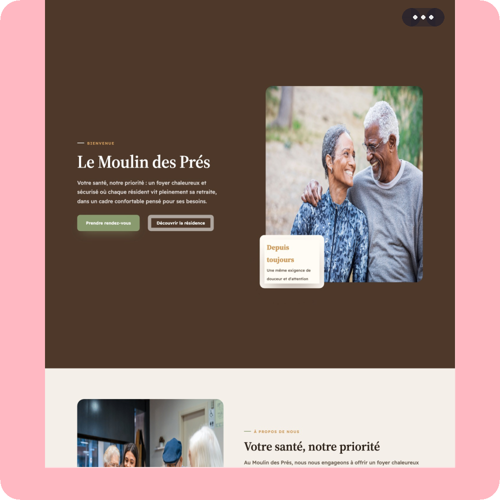 Modèle de site internet pour EHPAD n°21
