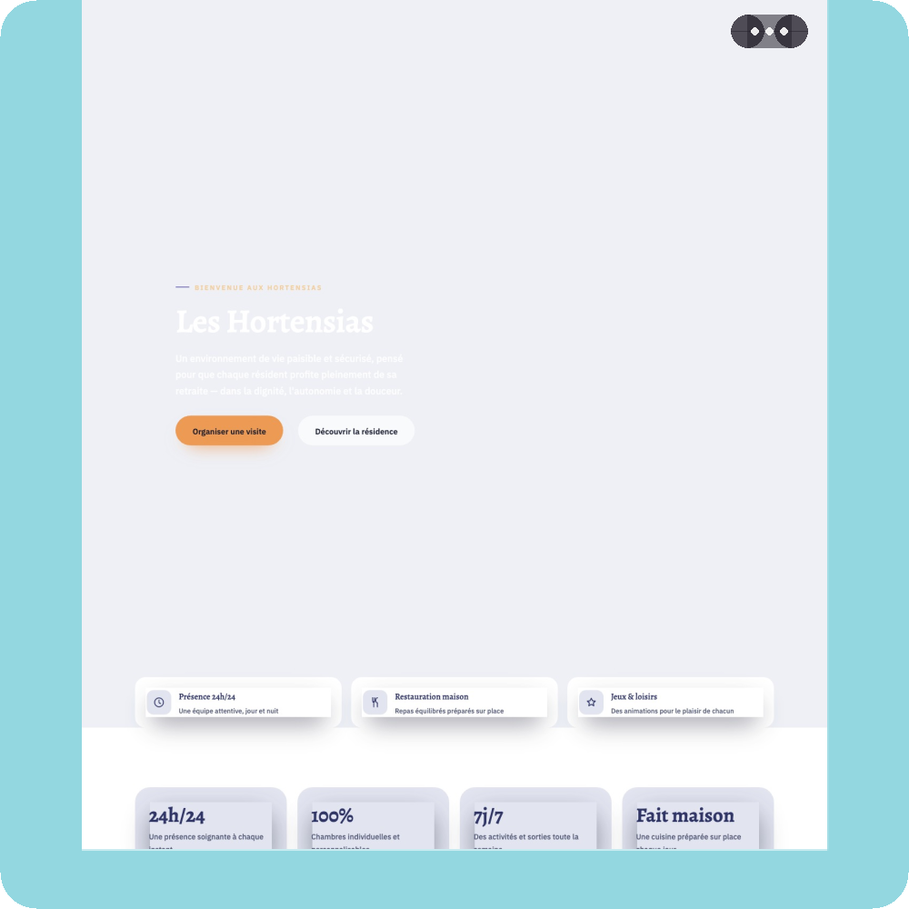 Modèle de site internet pour EHPAD n°22