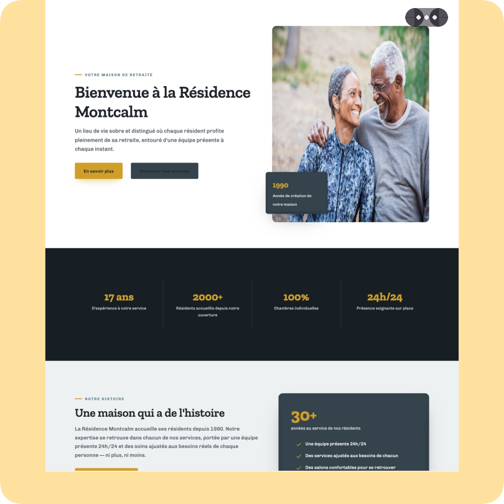 Modèle de site internet pour EHPAD n°23
