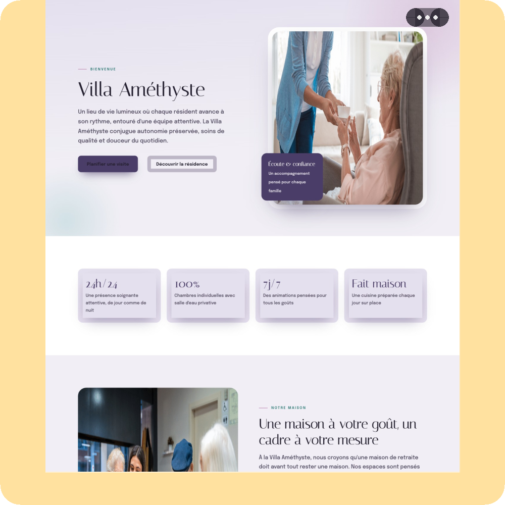 Modèle de site internet pour EHPAD n°28