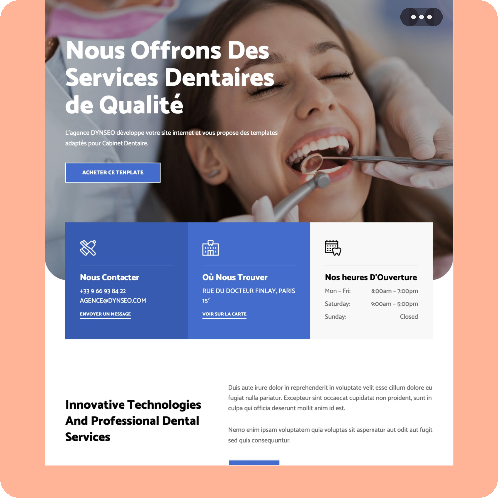 Modèle de site internet pour clinique et cabinet médical n°40