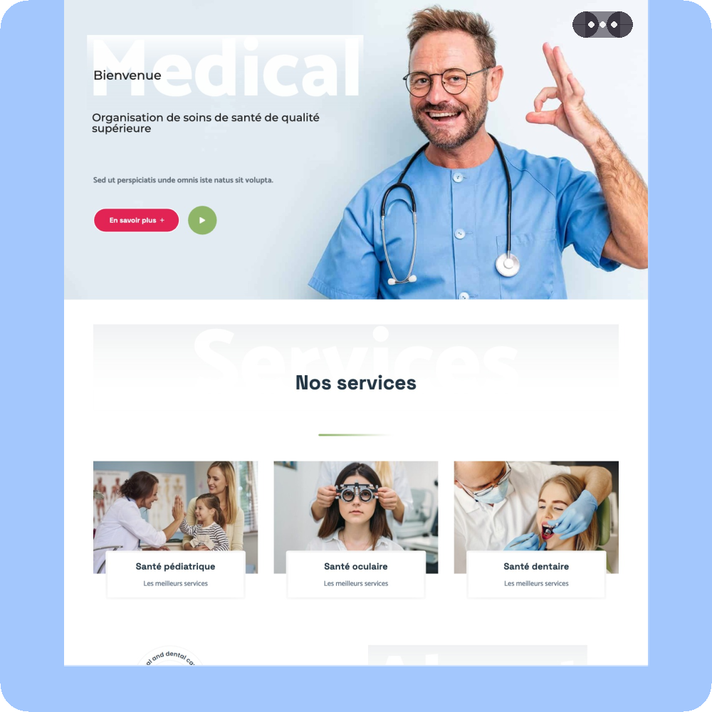 Modèle de site internet pour clinique et cabinet médical n°11